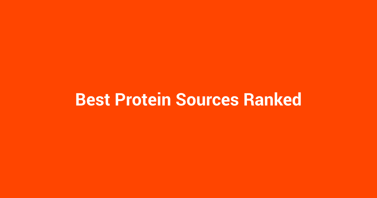 Best Protein Sources Ranked